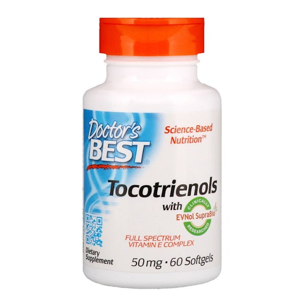 Doctor's Best, Tocotrienols with EVNol SupraBio, 50 mg, 60 Softgels