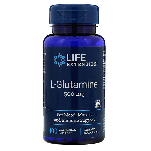 Life Extension, L-Glutamine, 500 mg, 100 Vegetarian Capsules