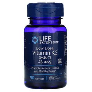 Life Extension, Low Dose Vitamin K2 (MK-7), 45 mcg, 90 Softgels