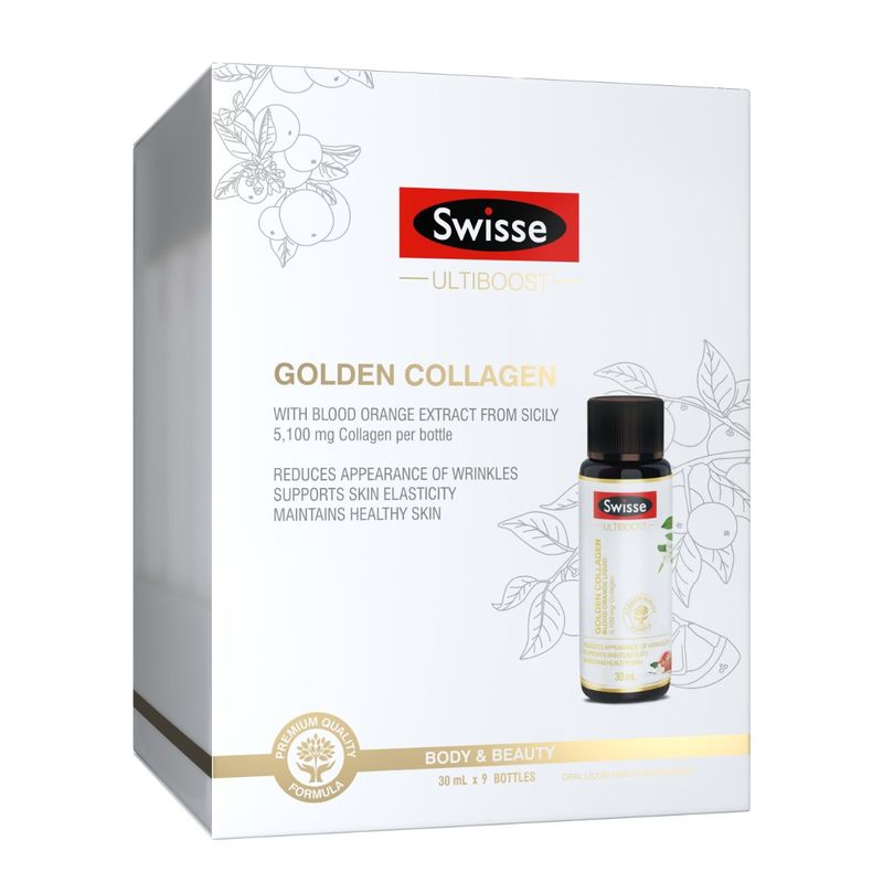 Swisse Ultiboost Golden Collagen Blood Orange Liquid 30mL X9 bottles