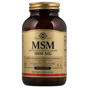 Solgar, MSM (Methylsulfonylmethane), 1,000 mg, 120 Tablets