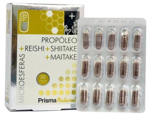 Prism Micro spheres propoleo+reishi+shitake+maitak 30 capsules