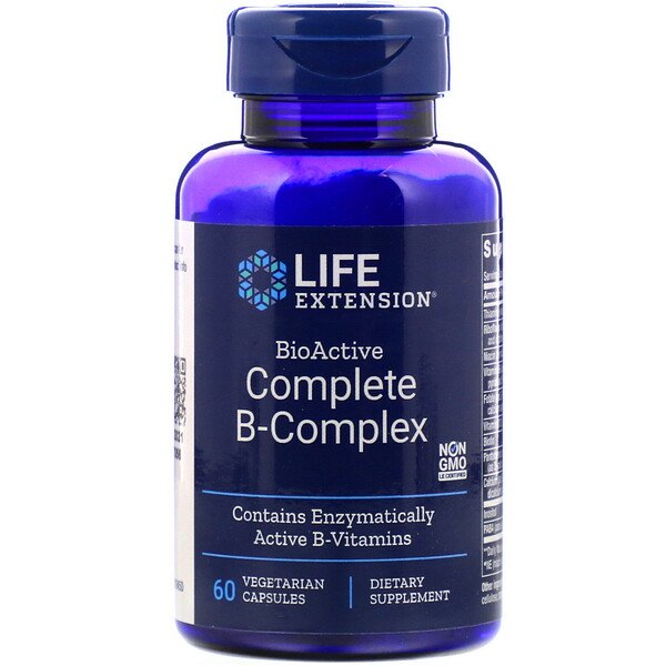 Life Extension, BioActive Complete B-Complex, 60 Vegetarian Capsules