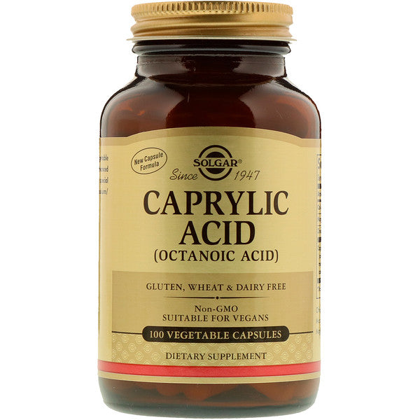 Solgar, Caprylic Acid, 100 Vegetable Capsules