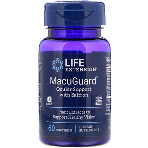 Life Extension, MacuGuard, Ocular Support with Saffron, 60 Softgels