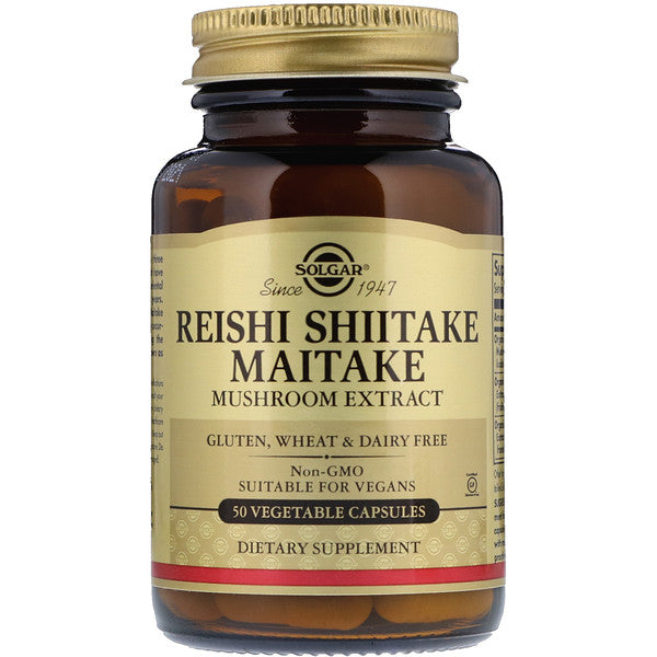 Solgar, Reishi Shiitake Maitake Mushroom Extract, 50 Vegetable Capsules