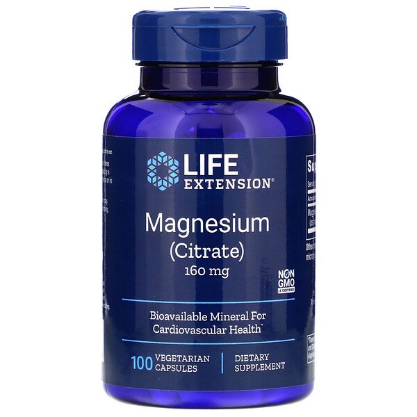 Life Extension, Magnesium, 160 mg, 100 Vegetarian Capsules