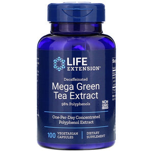 Life Extension, Mega Green Tea Extract, Decaffeinated, 100 Vegetarian Capsules