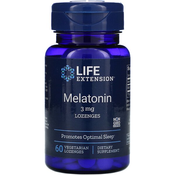 Life Extension, Melatonin, 3 mg, 60 Vegetarian Lozenges