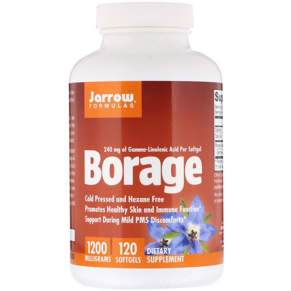 Jarrow Formulas, Borage, GLA-240, 1200 mg, 120 Softgels