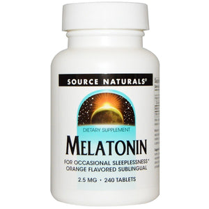 Source Naturals, Melatonin, Orange, 2.5 mg, 240 Lozenges