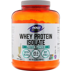 Now Foods, Sports, Whey Protein Isolate, Creamy Vanilla, 5 lbs. (2268 g)