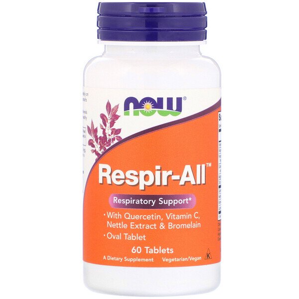 Now Foods, Respir-All, 60 Tablets