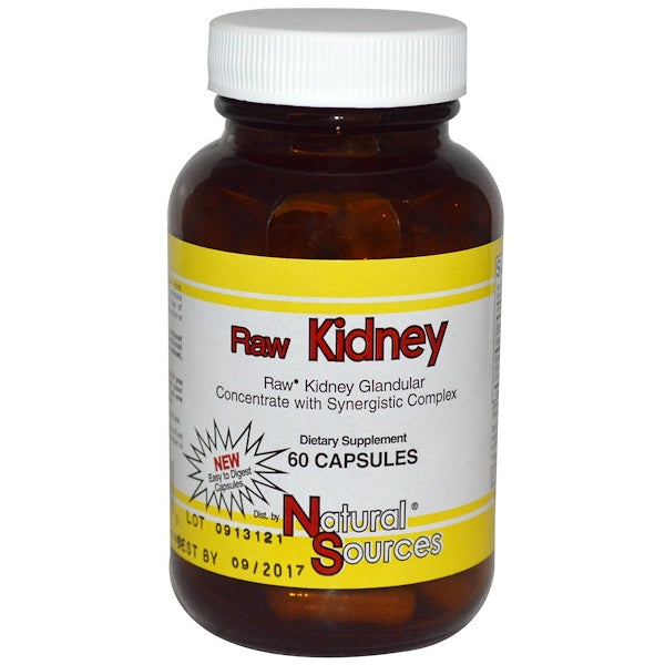 Natural Sources, Raw Kidney, 60 Capsules