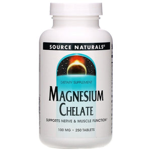 Source Naturals, Magnesium Chelate, 100 mg, 250 Tablets