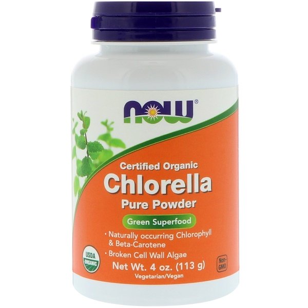 Now Foods, Certified Organic Chlorella, Pure Powder, 4 oz (113 g)