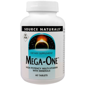 Source Naturals, Mega-One, No Iron, 60 Tablets