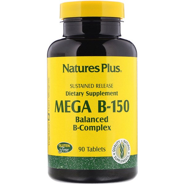 Nature's Plus, Mega B-150, Balanced B-Complex, 90 Tablets