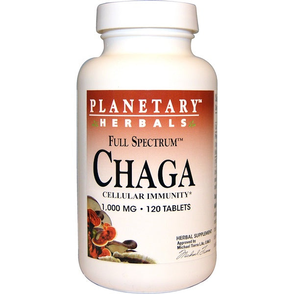 Planetary Herbals, Full Spectrum Chaga, 1,000 mg, 120 Tablets