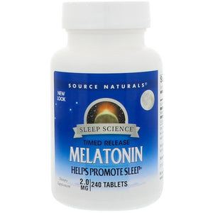 Source Naturals, Melatonin, Timed Release, 2 mg, 240 Tablets