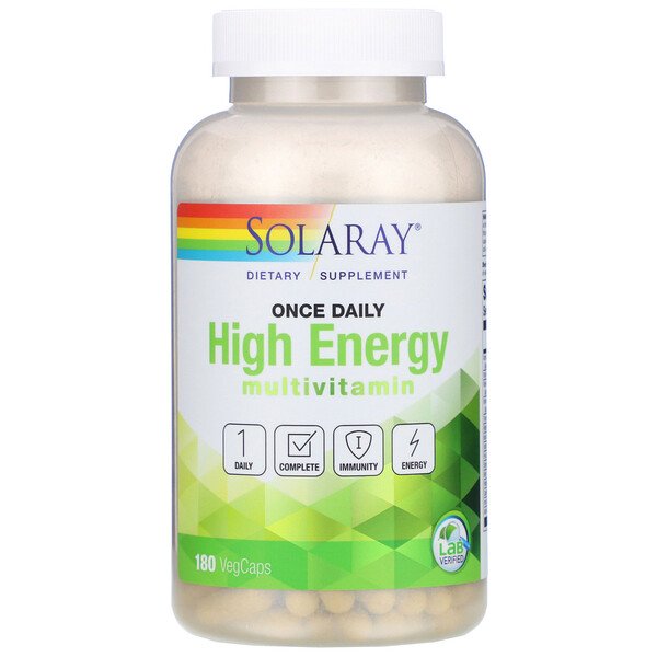 Solaray, Once Daily High Energy, Multivitamin, 180 VegCaps