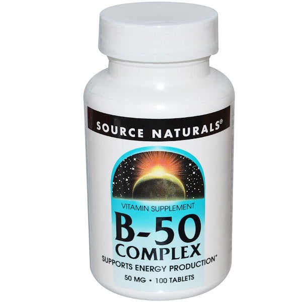 Source Naturals, B-50 Complex, 50 mg, 100 Tablets