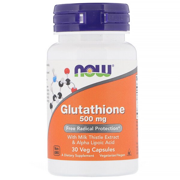 Now Foods, Glutathione, 500 mg, 30 Veg Capsules