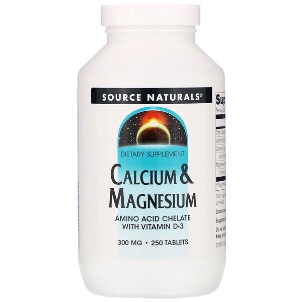 Source Naturals, Calcium & Magnesium, 300 mg, 250 Tablets