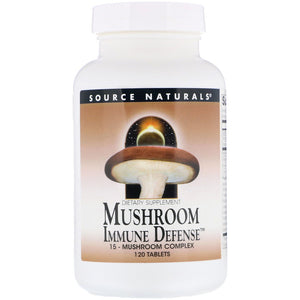 Source Naturals, Mushroom Immune Defense, 15-Mushroom Complex, 120 Tablets