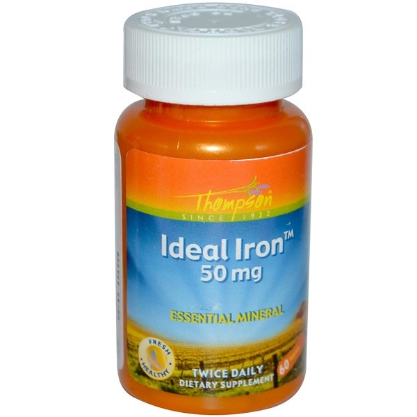 Thompson, Ideal Iron, 50 mg, 60 Tablets