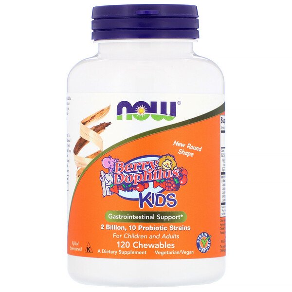 Now Foods, Berry Dophilus, Kids, 2 Billion, 120 Chewables