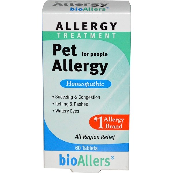 NatraBio, BioAllers, Allergy Treatment, Pet Allergy for People, 60 Tablets