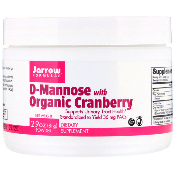 Jarrow Formulas, D-Mannose with Organic Cranberry, 2.9 oz (81 g)