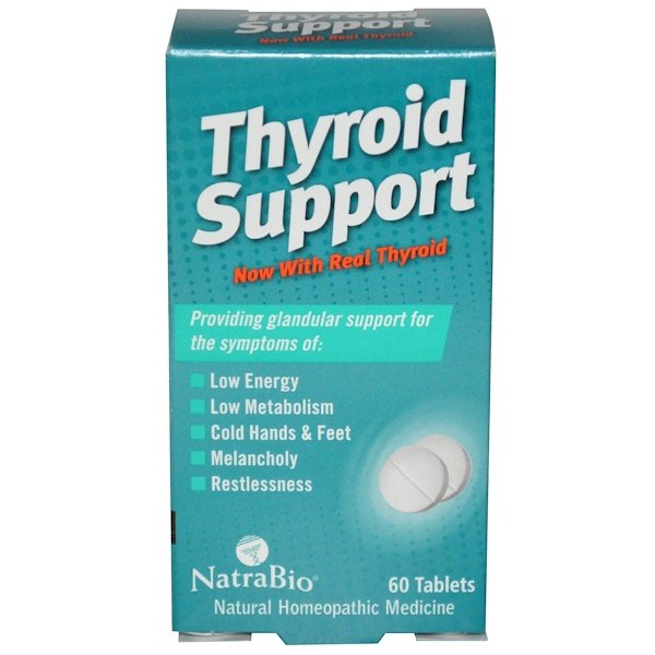 NatraBio, Thyroid Support, 60 Tablets