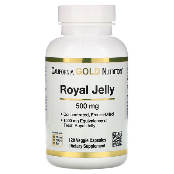 California Gold Nutrition, Royal Jelly, Concentrated & Freeze Dried, 500 mg, 120 Veggie Caps