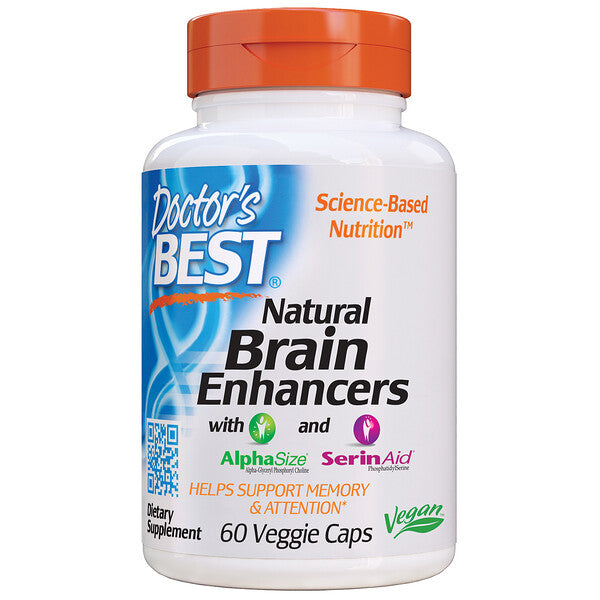 Doctor's Best, Natural Brain Enhancers wtih AlphaSize and SerinAid, 60 Veggie Caps