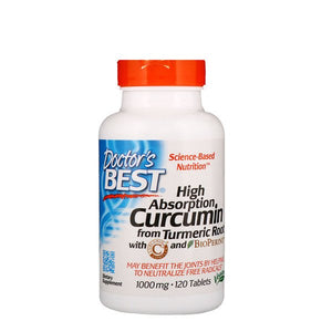 Doctor's Best, High Absorption Curcumin with C3 Complex and BioPerine, 1,000 mg, 120 Tablets