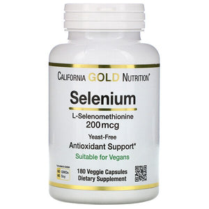 California Gold Nutrition, Selenium, Yeast-Free, 200 mcg, 180 Veggie Capsules