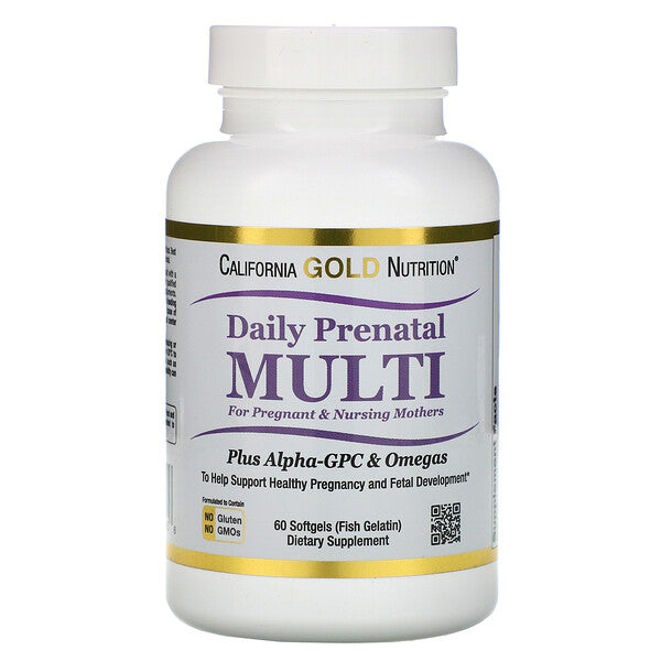 California Gold Nutrition, Prenatal Multi for Pregnant & Nursing Mothers, 60 Fish Gelatin Softgels