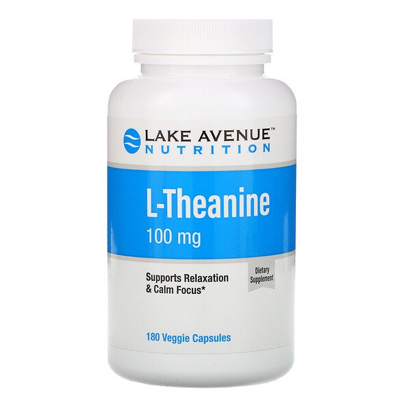 Lake Avenue Nutrition, L-Theanine, 100 mg, 180 Veggie Capsules