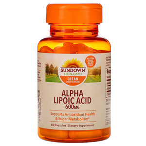 Sundown Naturals, Alpha Lipoic Acid, 600 mg, 60 Capsules