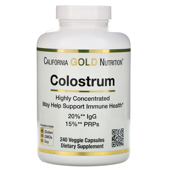 California Gold Nutrition, Colostrum, Concentrated, 240 Capsules