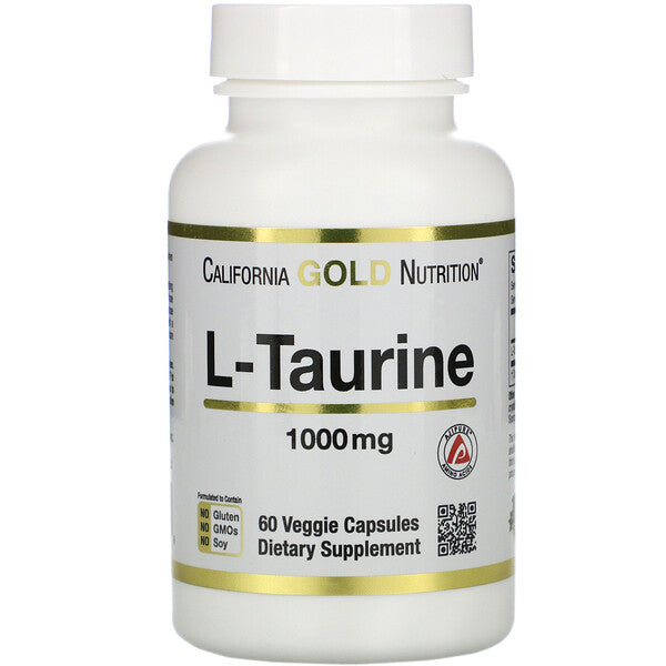 California Gold Nutrition, L-Taurine, 1,000 mg, 60 Veggie Capsules