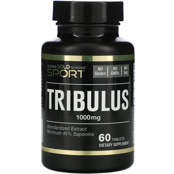 California Gold Nutrition, Tribulus, Standardized Extract, Minimum 45% Saponins, 1,000 mg, 60 Tablets