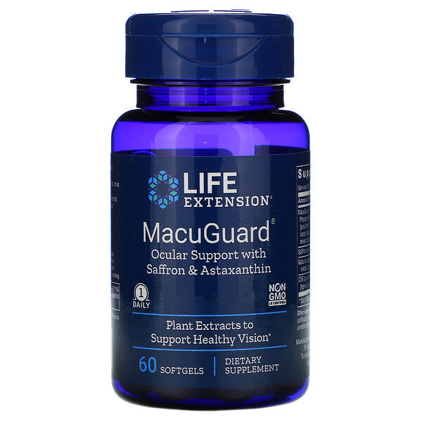 Life Extension, MacuGuard, Ocular Support with Saffron & Astaxanthin, 60 Softgels
