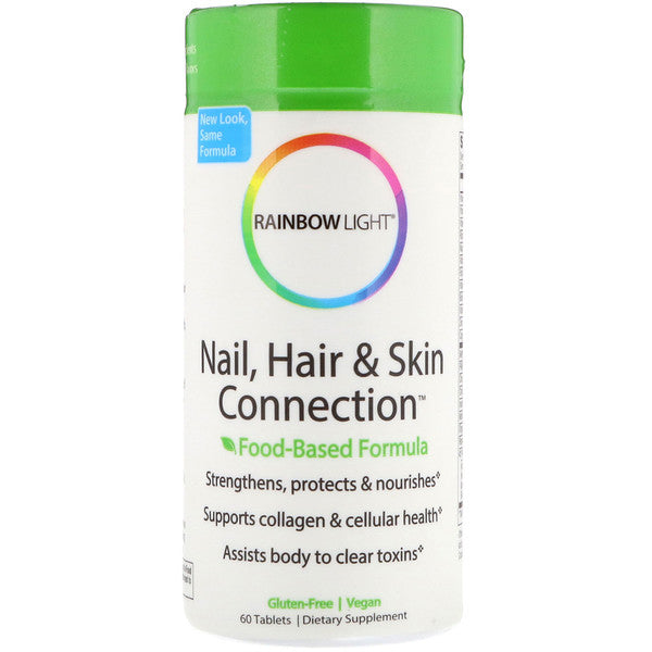 Rainbow Light, Nail, Hair & Skin Connection, Food-Based Formula, 60 Tablets