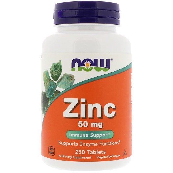 Now Foods, Zinc, 50 mg, 250 Tablets