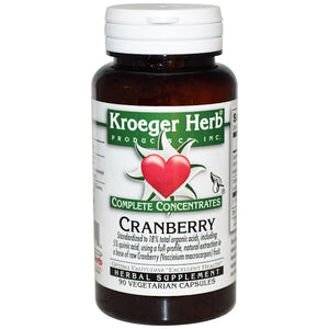 Kroeger Herb Co, Complete Concentrates, Cranberry, 90 Vegetarian Capsules