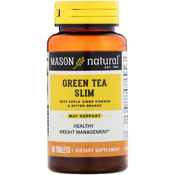 Mason Natural, Green Tea Slim with Apple Cider Vinegar & Bitter Orange, 60 Tablets
