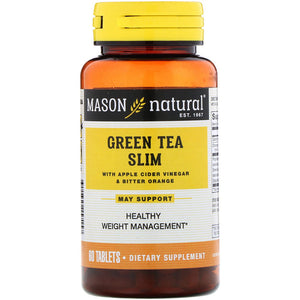 Mason Natural, Green Tea Slim with Apple Cider Vinegar & Bitter Orange, 60 Tablets